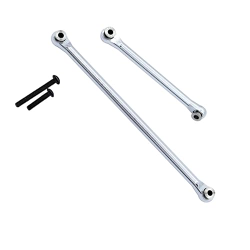 RC Links Linkage Compatible with Axial for Capra UTB18 1/18 RC Car Part Aluminum Alloy Durable Steering Link Rod Steering Linkage Tie Rod(Silver) - color: Silver