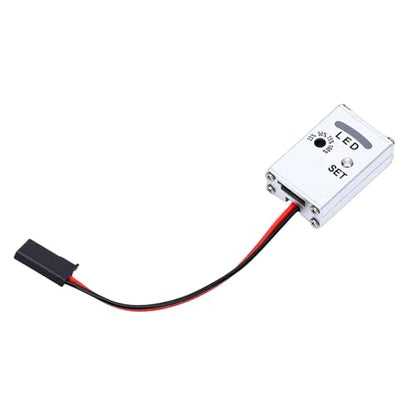 Kikumi 3 Axis RC Gyroscope, Aluminum Case, Adjustable Sensitivity Gyro Stabilizer with 3 Wire Servo, for RC Drift Cars, Rally Trucks, Control