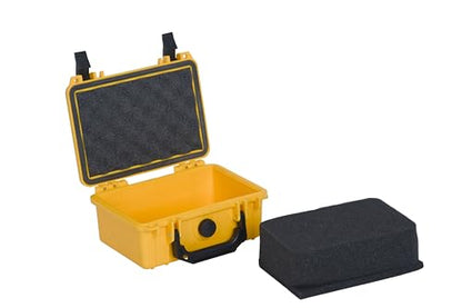 MEIJIA IP67 waterproof hard compact case,Customizable Fit Foam,8.12”x6.56”x 3.56”,Fit Use of Drones, Cameras,Equipments,lens (Yellow) - color: Yellow, size: 8.12 x 6.56 x 3.56 inches