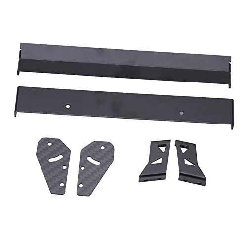 Aluminum Alloy Rear Wing Tail Spoiler for 1/10 RC On Road Racing Drift Car, Dual - Layer Carbon Fiber Design with Adjustable Angle, Universal Fit for HSP Kyosho