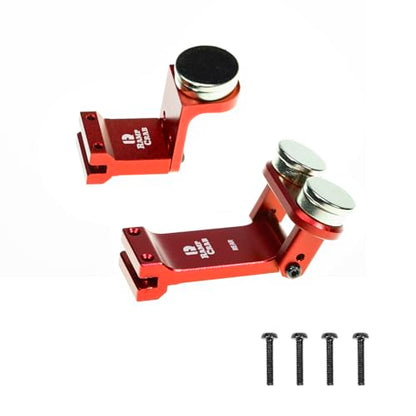 RampCrab AX24 Invisible Body Shell Mount, Magnetic Body Post Set for 1/24 RC Crawler Car AX24 XC-1 Upgrades Accessories, Aluminium Alloy, Red - color: red