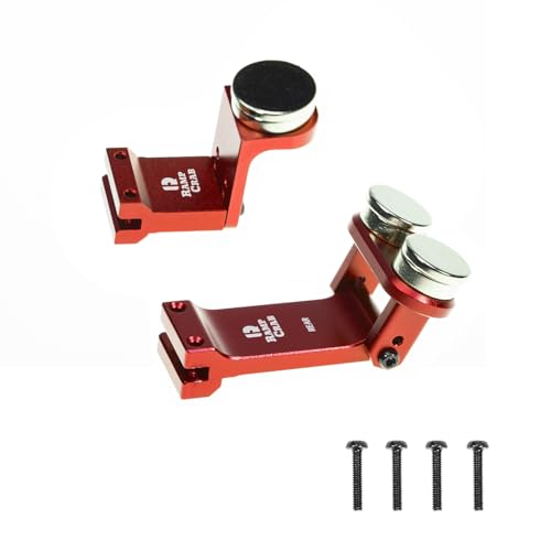 RampCrab AX24 Invisible Body Shell Mount, Magnetic Body Post Set for 1/24 RC Crawler Car AX24 XC-1 Upgrades Accessories, Aluminium Alloy, Red - color: red