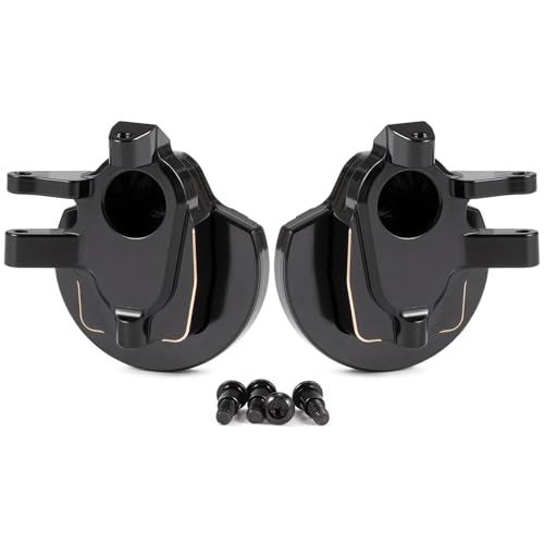 Heavy Brass Weights Portal Cover Steering Knuckles for Capra SCX10 III CP43 | Weight 220g, Black Hard Coating, Fits 1/10 RC Crawler 4WS LCG Comp Builds