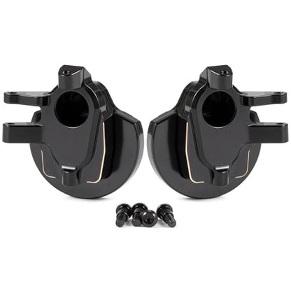 Heavy Brass Weights Portal Cover Steering Knuckles for Capra SCX10 III CP43 | Weight 220g, Black Hard Coating, Fits 1/10 RC Crawler 4WS LCG Comp Builds