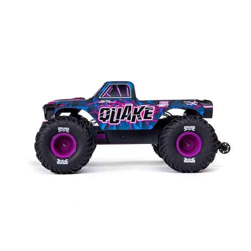 ARRMA RC Truck 1/10 Quake 223S 2WD RTR (Battery and Charger Not Included) Brushless Monster Truck, Purple, ARA3537T3 - color: Purple