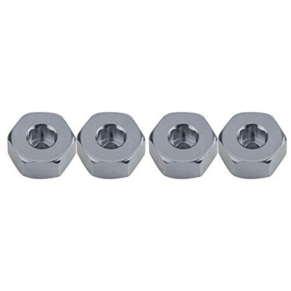 RC Car Hex Hub Adapter, 4 Pcs Aluminium Alloy 6mm to 12mm Wheel Hex Hub Adapter for WPL 1634 RC Truck RC Spare Part Accessory (Gray)