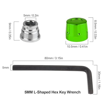 HobbyPark 1.9/2.2 Beadlock Wheel Nuts Locknuts – Aluminum Locking Nuts for 1/10 RC Crawler Car, Fits for TRX4 SCX10 SCX10 II III AXI Capra Redcat Gen8 Gen7 RC4WD & More (Green) - color: Green