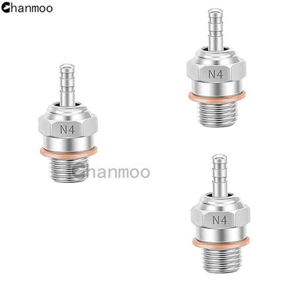 RC Glow Plugs No.4 N4#4 70117H Hot Spark Nitro Engine Parts Replace OS for 1/8 1/10 Scale RC Car Truck Buggy Traxxas Losi HPI Redcat HSP Himoto 3PCS - size: N4 3PCS
