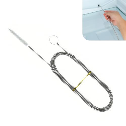1 PC Car Sunroof Water Drainage Tool, 4.9Ft Extra Long Straw Cleaner Brush with Soft Nylon Bristle, Multifunctional Pipe Cleaning Brush Tool, Universal Cleaning Kits for Cars and Homes