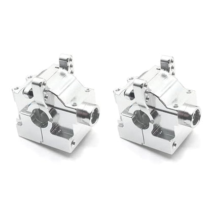 RC Gearbox Compatible with JLB for Racing for Cheetah 11101 21101 J3 2 Pcs Metal Gearbox Case Differential Housing 1/10 RC Car Upgrades Parts(Silver) - color: Silver