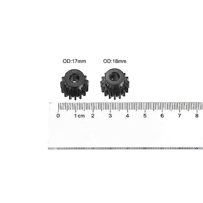 HARFINGTON Mod 1 M1 Pinion Motor Gear Set 2pcs 15T 16T Fit 5mm RC Motor Shaft M1 Pitch Gears for RC Car, with Hex Key - style: 15T 16T