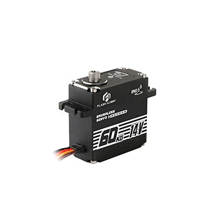60KG Brushless Servo IP67 Waterproof Servo 14V High Torque Servo with Full Metal Gear for 1/8 1/10 RC Crawler Car Truck or Robotic Parts (270°) - style: Digital-270°