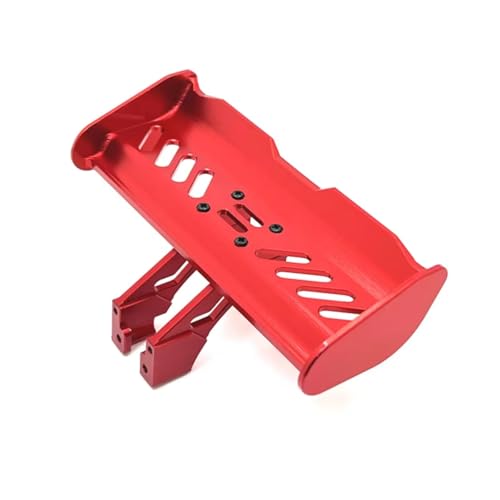 RC Frame Parts For WpL 1/14 1/12 CNC Adjustable Alloy Spoiler Mount Wing Bracket Set Rc Car Parts Accessories Upgrades Replacement And Repair(Red) - color: Red