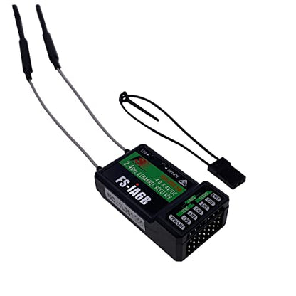 DTXMX Flysky FS-i6X 6-10CH(Def.6) RC Transmitter and FS-iA6B Receiver 2.4G | i-Bus 10 Channels or PWM 6CH 2.4GHz AFHDS2A Radio for RC Quadcopter FPV Racing Drone (Mode-2)