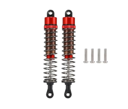 1/10 RC Oil Leakproof Shocks,2Pcs Adjustable Oil Filled Shocks 52mm-120mm for 1/10 RC Buggy Truggy On Road Touring Drift Cars Monster Trucks Upgrade Parts (2PCS 110mm Red) - color: 2PCS 110mm Red