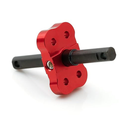 Aluminum Differential Locker Spool for Traxxas Mini Maxx RC Car | Metal Lock Straight Axle Shaft,Upgrades Part Replacement Red
