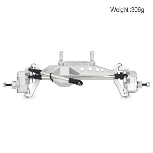 1/10 RC Portal Axles Set with BTA SOA Servo Mount CNC Aluminum One Piece Construction Offset Front Rear Completes Axle Set for Axial Capra 1.9 UTB LCG Cheater Rig 4WS DIY Upgrades (Silver) - color: Silver