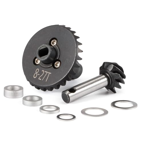 Overdrive Underdrive Helical Axle Gear Set 24/8T 27/8T 30/8T 33/8T for Axial SCX10 AR44 AR45 Capra Axle VS4-10 F9 Phoenix F10 (27T 8T) - color: 27t 8t