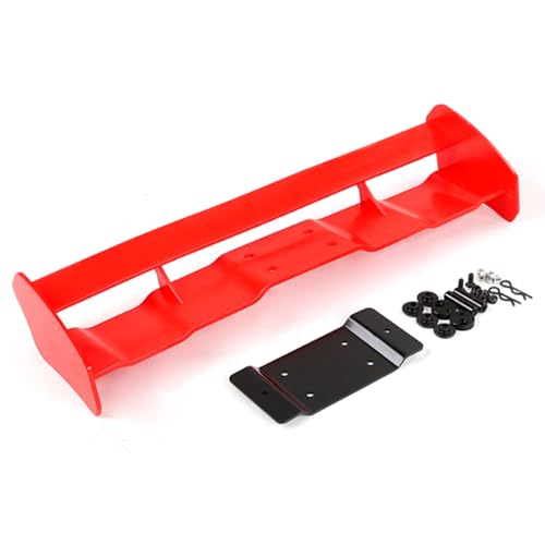 Plastic Rear Wing Tail Kit for 1/5 Hpi Km ROVAN Baja 5b Buggy Rc Car Toys Parts (RED) - color: RED