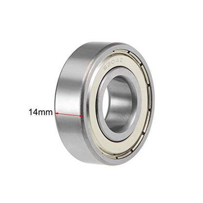 uxcell 6204ZZ Deep Groove Ball Bearings Z2 20mm X 47mm X 14mm Double Shielded Carbon Steel 2pcs - size: 20mmx47mmx14mm