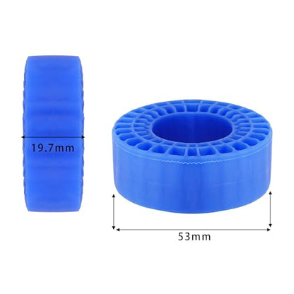 Silicone Rubber Inserts Fit 62-64mm*24mm 1.0" Tires for TRX4M Ascent-18 1/18 SCX24 AX24 1/24 Scale RC Crawler Upgrade (Blue) - color: Blue