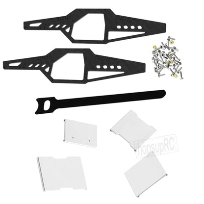 hosupRC RC Carbon Chassis Frame Body Roll Cage Kits Upgrades Part for 1/24 Axial Scx24 90081 C10 AXI00002 B17,Carbon Chassis Frame Body Roll Cage Body Shell Kits Hops UP,Silver - color: Silver/for 1/24 Scx24