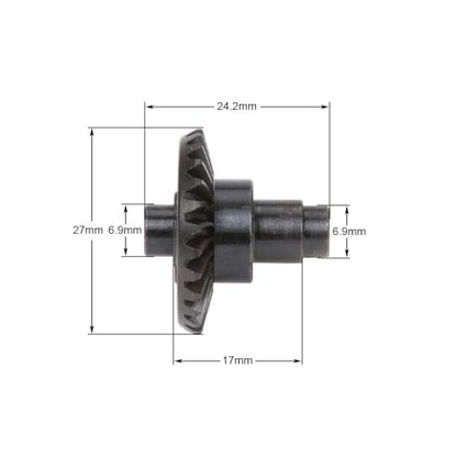 RC Heavy Duty Overdrive Bevel Gear 24/8T Front and Rear Universal for 1/10 RC Crawler Axial SCX10 II AR44/45 Capra Currie F9 Portal Axle Accessories Upgrade (24/8T) - size: 24/8T