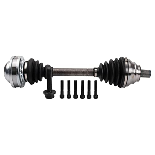TRQ Front Left CV Axle Shaft Compatible with 2004-2006 Audi TT Quattro 2015-2016 Audi A3 2007-2008 Volkswagen Eos 2009 Volkswagen Jetta 2010-2014 Golf Dual Clutch Automatic - style: CSA32576