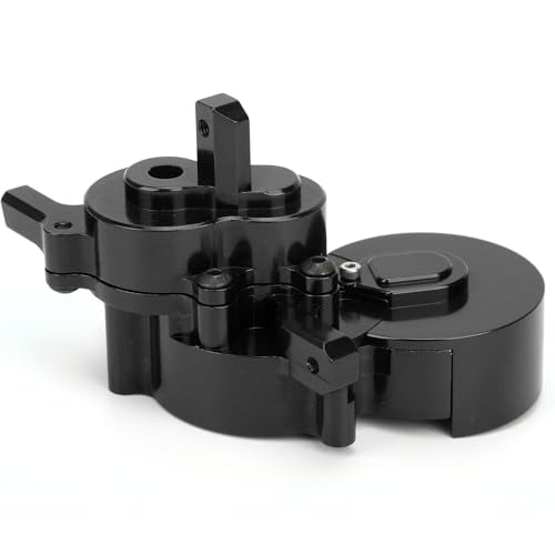 Aluminum Alloy Transmission Case Housing Set, RC Gearbox Housing for GEN8 1/10 RC Car, CNC 6061 - T6 with Hard Anodized Finish and PTFE Coated Gears (Black) - color: Black