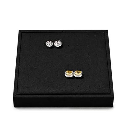Oirlv Black Microfiber Jewelry Stud Earring Tray Display Tray Interchangeable Modular Jewelry Tray - style: P13706