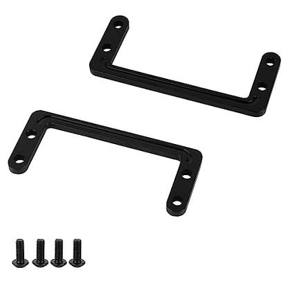 Metal Aluminum Alloy Servo Mount for 1/10 RC Crawler Axial SCX10 LCG Car DIY Chassis Frame Kit Upgrade Parts (Black) - color: Black
