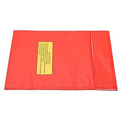 LiPo Battery Explosion Proof Bag, Fireproof Nylon Charging & Storage Bag, Lithium Battery Safe Guard for Safe Storage, e Pouch for Charging Portability - size: Red