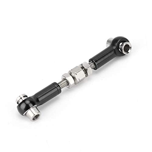 Srliya RC Tie Rod Set Servo Linkage Steering Linkage Turnbuckle Rod 6 Pcs Adjustable Aluminum Alloy 47-57mm Easy Install with 5 Color Options for 1/12 1/10 RC Drift Car Truck Buggy (Black) - color: Black