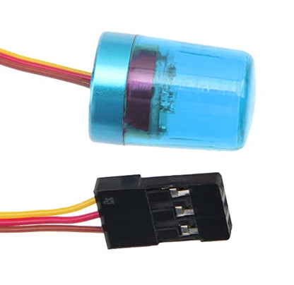 2Pcs Vgoohobby Multi-Function RC LED Flash Lights Alarm Lamp Flashing Rotating Beacon Light Compatible with 1/10 TRX4 SCX10 RC Crawler Car 1/14 Tamiya Tractor RC Truck (Blue) - color: Blue