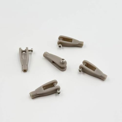 5PCS RC Airplane Servo Linkage Rod Clevis Coupler U-Shaped Nylon Clamp with Screws for RC Plane Helicopter DIY Model Aircraft Pushrod Connecting Part (for 2.5mm Rod Gray) - style: For 2.5mm Rod Gray