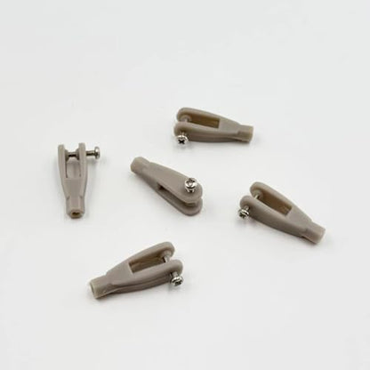 5PCS RC Airplane Servo Linkage Rod Clevis Coupler U-Shaped Nylon Clamp with Screws for RC Plane Helicopter DIY Model Aircraft Pushrod Connecting Part (for 2.5mm Rod Gray) - style: For 2.5mm Rod Gray