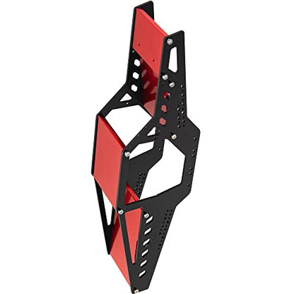 ShareGoo Aluminium Chassis Frame Kit Rocks Cage Body Shell Compatible with 1/24 Axial SCX24 90081 AXI00001 AXI00002 AXI00005 AXI00006 RC Crawler Upgrade Parts (Red) - color: Red
