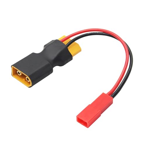 XT60 Connector Adapter with JST Plug 3", 20AWG Cable, Gold-Plated Plug | 3Pcs XT60 Male to Female Connector with JST Female Plug, for RC Lithium Battery Drone Quadcopter etc - style: XT60 Male to Female Connector with JST (Female) - 3Pcs