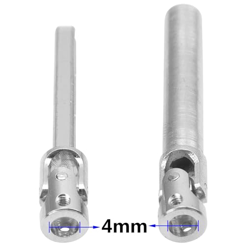 2Pcs Vgoohobby 2mm 3mm 4mm Metal RC Drive Shaft CVD Driveshaft Compatible with WLtoys Axial MN Model WPL Tamiya 1/24 1/18 1/16 1/14 1/12 RC Military Crawler Car Tractor Truck (60-80mm 4-4) - color: 60-80mm 4-4