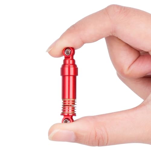 52mm Aluminum TRX4M Big Bore Shocks Absorbers Damper With Oil Filled for 1/18 RC Crawler TRX-4M Bronco Defender Upgrade Parts (Red 4Pcs) - color: Black Set