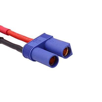 2PCS Female EC5 to Male XT90 Plug Connector Adapter Cable Compatible with RC Car Truck Boat Airplane Lipo Battery ESC Charger(14awg 5cm)