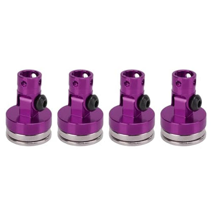 HERCHR 4Pcs RC Magnetic Body Post, Alloy Magnetic Body Post Mount, RC Car Magnetic Shell Post Body for 1/8 1/10 Remote Control Vehicle Invisible Body Shell Mount for SCX10 RC Car 4 Pack(Purple) - color: Purple