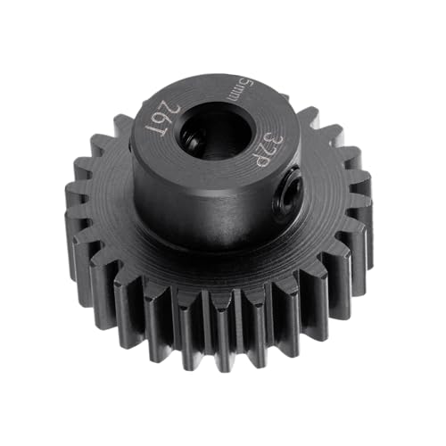 Steel 32P 5mm Pinion Gear 26T Motor Gears for 1/10 1/8 RC Car Parts - size: 26T
