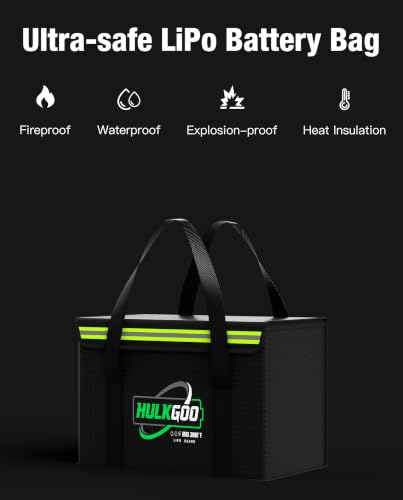 12V 100Ah LiFePO4 Lithium Battery Fireproof Safe Bag Large Capacity Explosion-Proof Container LiPO Guard Protective Case Waterproof Storage Box(14 * 9.5 * 7.8inch) - size: 14 * 9.5 * 7.8 inch