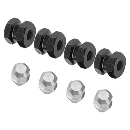 12mm Hex Wheel Hubs RC Hex Hub Drive Adapter Thickness 12mm Offset Extension Compatible with Axial SCX10 90046 D90 Tamiya MST 1/10 RC Crawler Car (Black) - color: Black