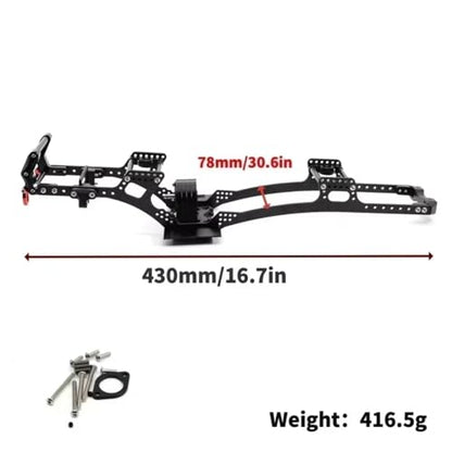 Rc Frame Chassis Parts For Axial For SCX10 1/10 Carbon Fiber Chassis Kit Frame Rail Skid Plate Gearbox Bumper Set RC Crawler Car DIY Upgrades Replacement