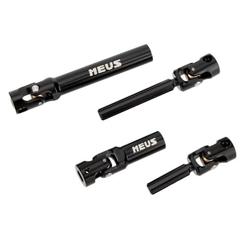 MEUS RACING Stainless Steel TRX4M Driveshaft, Drive Shaft for Traxxas 1/18 TRX4M High Trail K10/F150 RC Crawler Upgrade Parts, Black