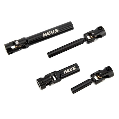 MEUS RACING Stainless Steel TRX4M Driveshaft, Drive Shaft for Traxxas 1/18 TRX4M High Trail K10/F150 RC Crawler Upgrade Parts, Black
