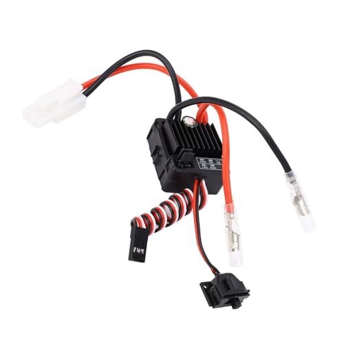 60A Brushed ESC Speed Controller, Water Proof Dust Proof Electronic Speed Controller for 1/10 RC Cars Boats