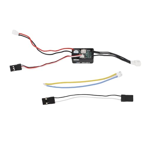 Brushless ESC, IP67 Rainproof Advanced Heat Dissipation, RC Electronic Speed Controller 25A 2-3S LiPo for 1/24 1/18 1/16 Scale Crawlers Motors
